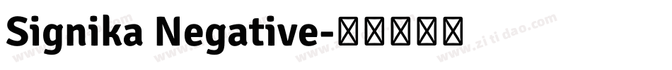 Signika Negative字体转换